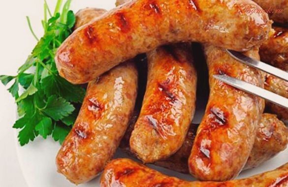 Домашние жареные колбаски