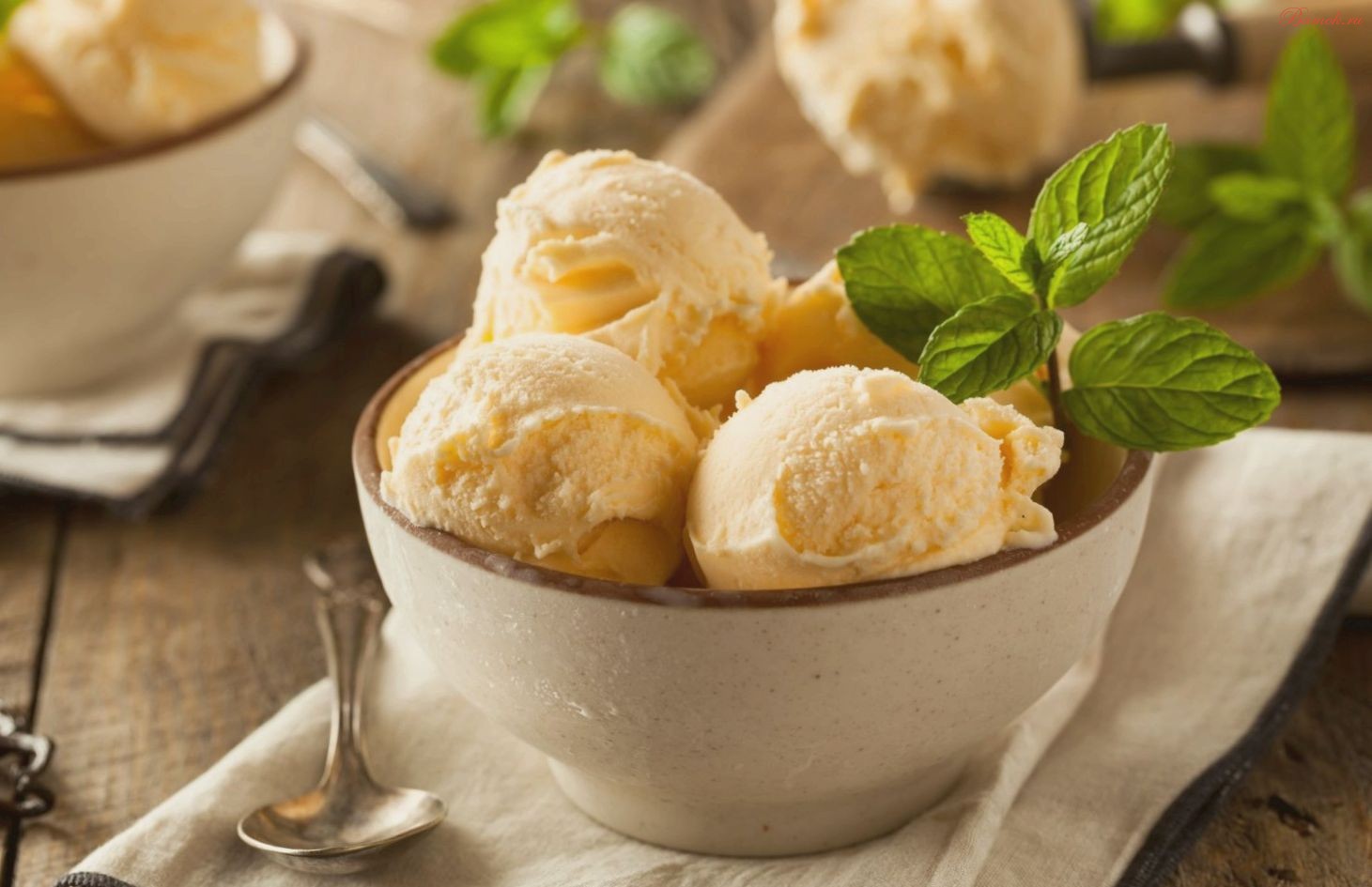 Мандариновое мороженое со сгущенным молоком