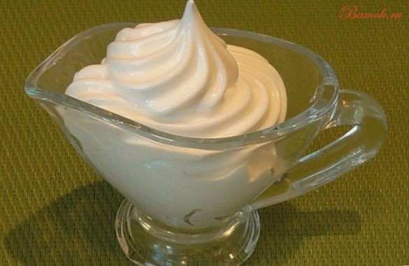 Заварной белковый крем для тортов