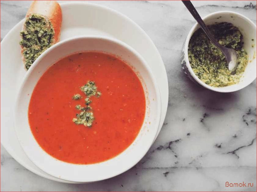 Вкусный и ароматный томатный суп с хрустящими чесночными гренками — рецепт и секреты приготовления