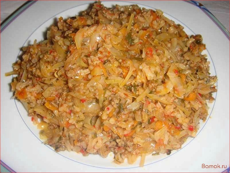 (ленивые, голубцы, рисом, фаршем, быстрый) Ленивые голубцы с рисом и фаршем — быстрый и вкусный рецепт