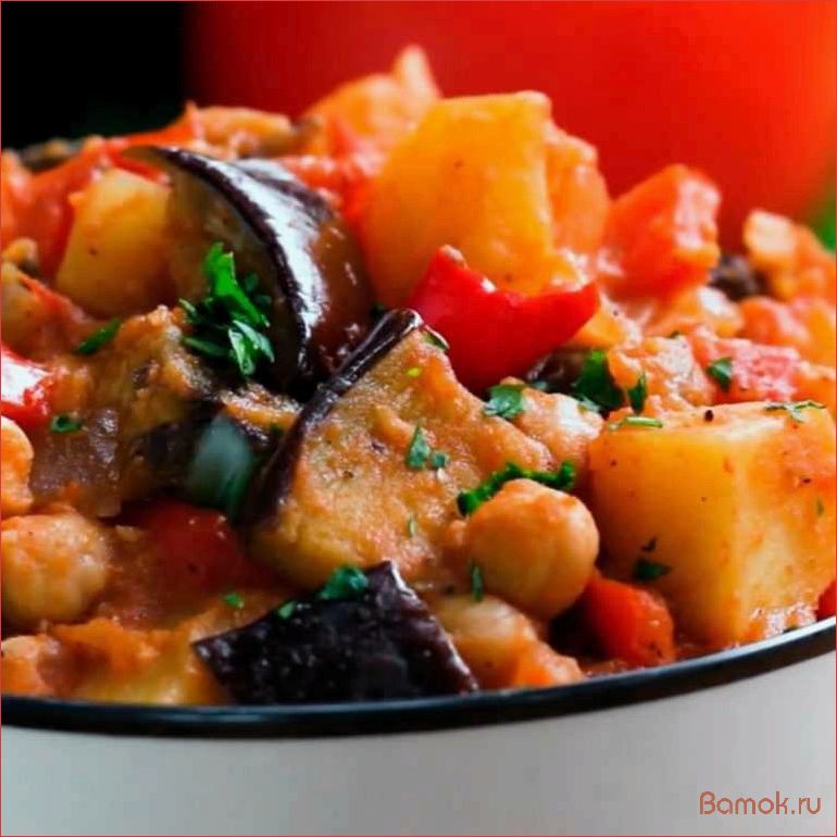 (вкусное, полезное, овощное, рагу, ароматными) Вкусное и полезное овощное рагу с ароматными баклажанами и сочными кабачками — рецепт для здорового питания