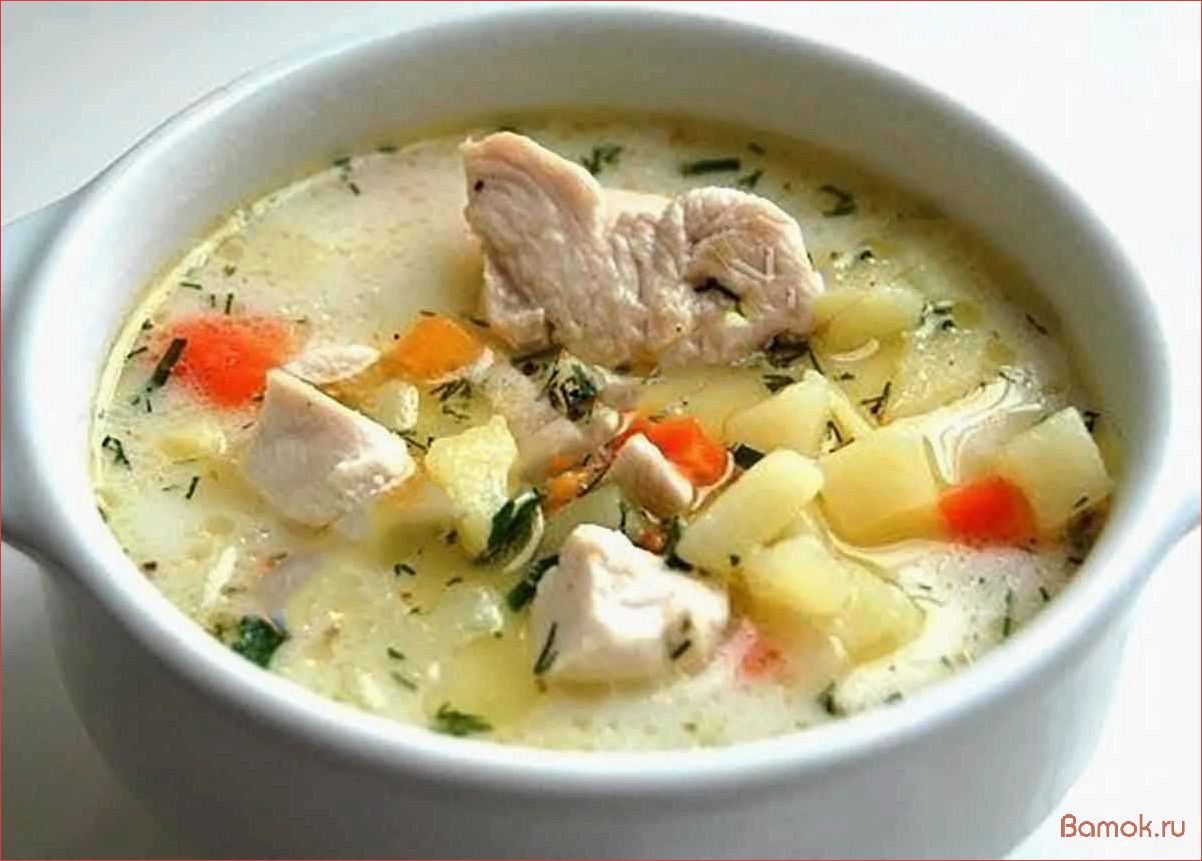 (сырный, курицей, нежный, ароматный, рецепт) Сырный суп с курицей — нежный и ароматный рецепт для всей семьи