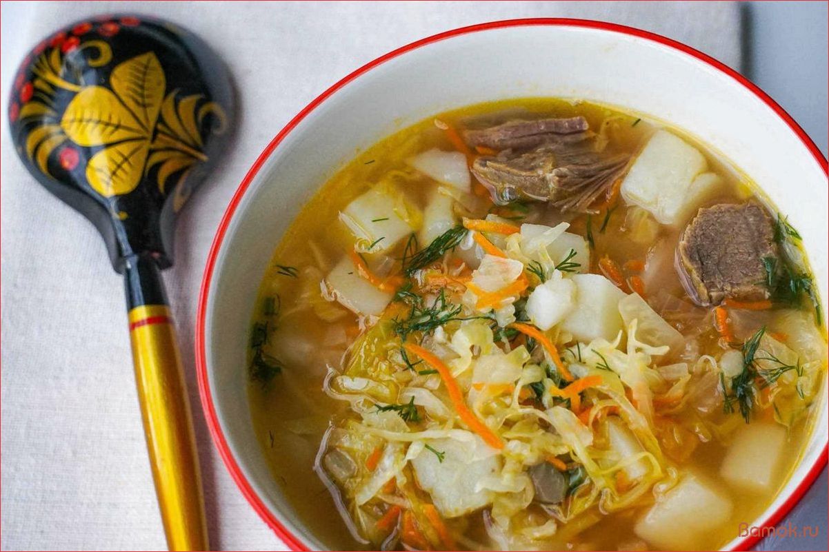 (квашеной, капустой, курицей, рецепт, вкусного) Суп с квашеной капустой и курицей — рецепт вкусного и питательного блюда для всей семьи
