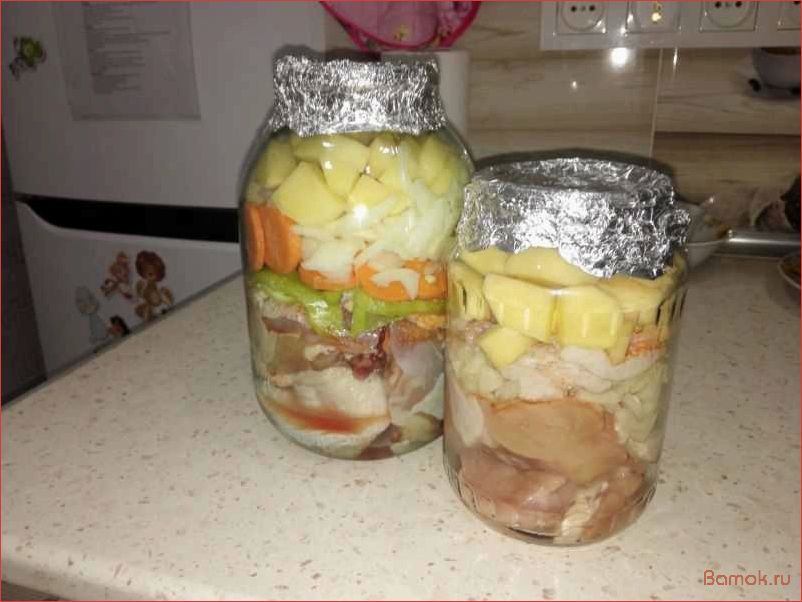 Как приготовить сочную курочку в банке с ароматной картошечкой