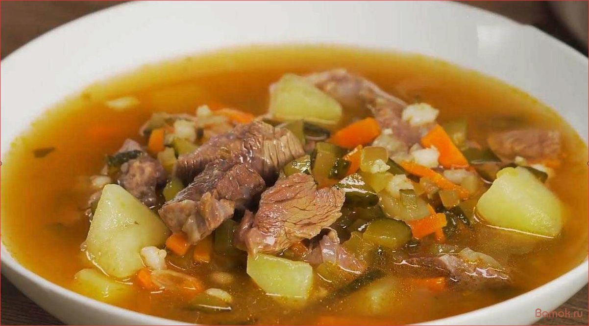 Рассольник — классический рецепт с мясом, огурцами и зеленью