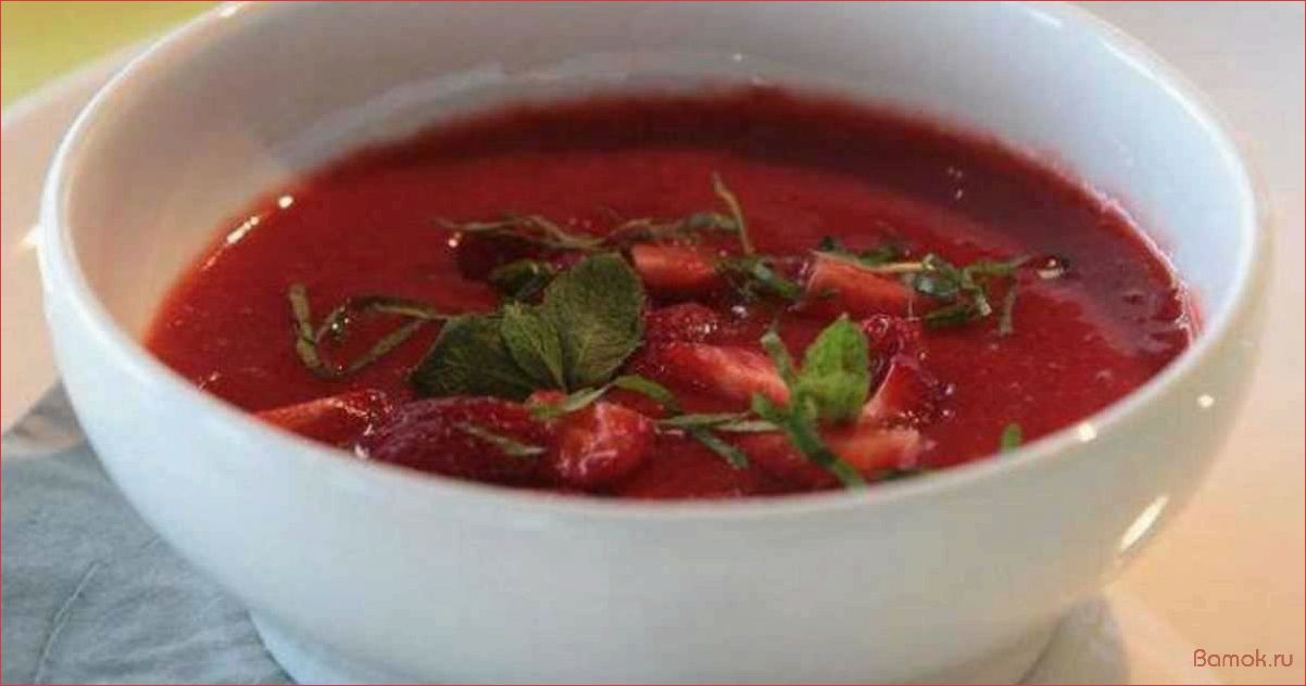 Как приготовить ароматный сливовый суп с ревенем и насладиться вкусом сезонных фруктов