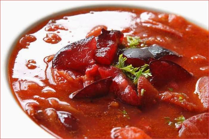 Как приготовить ароматный сливовый суп с ревенем и насладиться вкусом сезонных фруктов