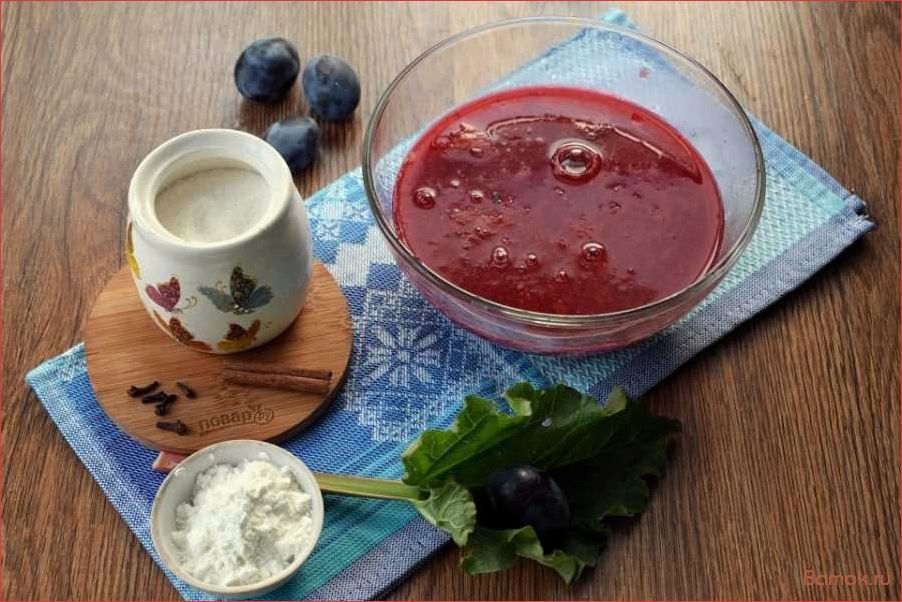 Как приготовить ароматный сливовый суп с ревенем и насладиться вкусом сезонных фруктов