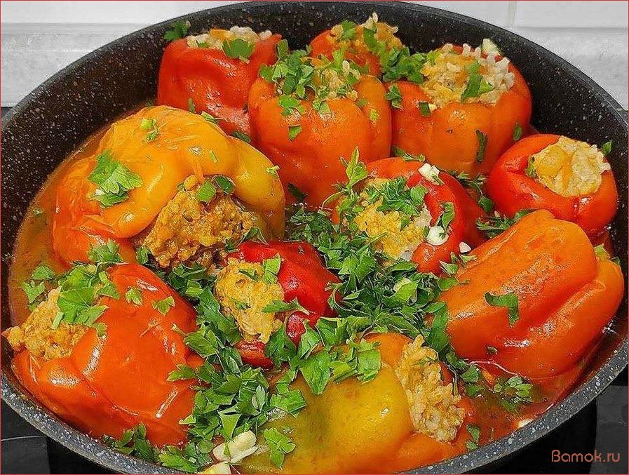 (вкуснейший, рецепт, фаршированного, перца, сочным) Вкуснейший рецепт фаршированного перца с сочным фаршем и ароматным рисом