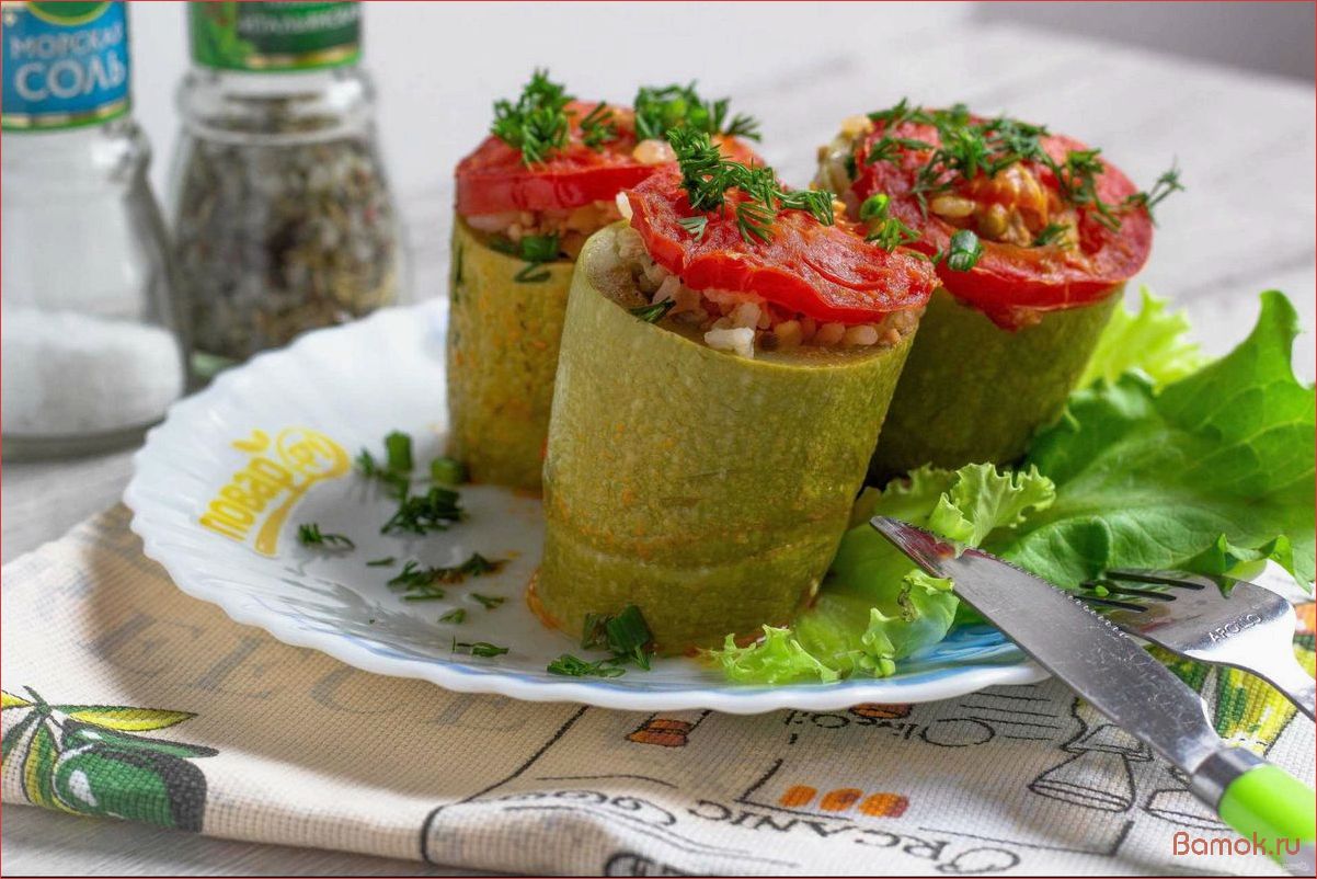 (кабачки, фаршированные, булгуром, грибами, вкусное) Кабачки, фаршированные булгуром и грибами — вкусное и питательное блюдо для всей семьи