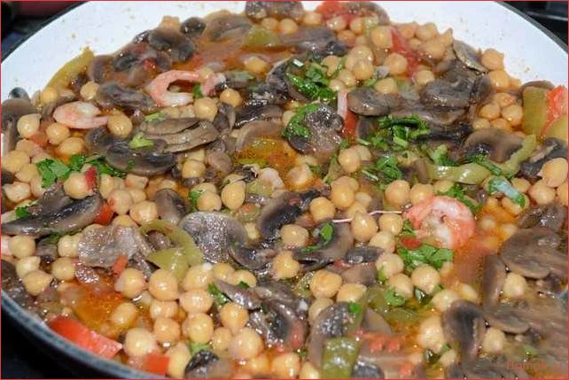 (грибами, оригинальное, вкусное, блюдо, вегетарианцев) Нут с грибами — оригинальное и вкусное блюдо для вегетарианцев и не только
