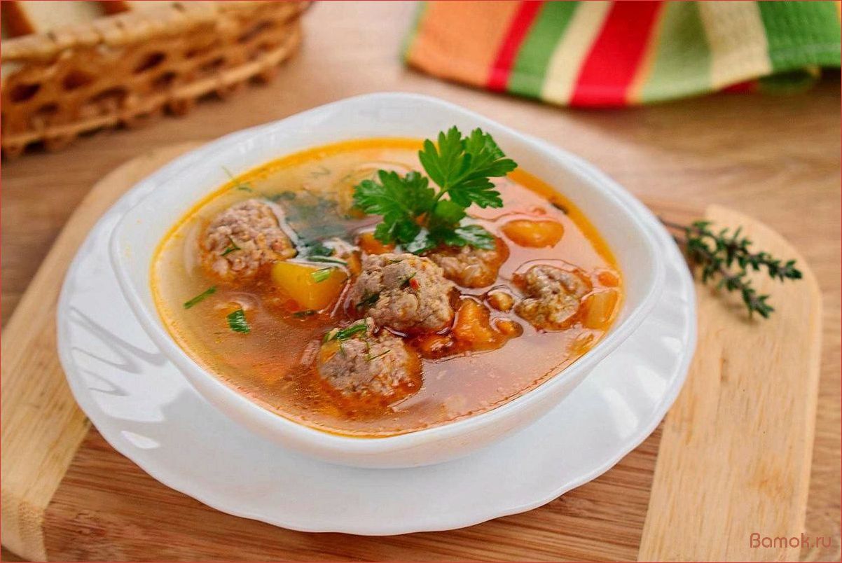 (фрикадельками, согревайка, вкусное, сытное, блюдо) Суп с фрикадельками