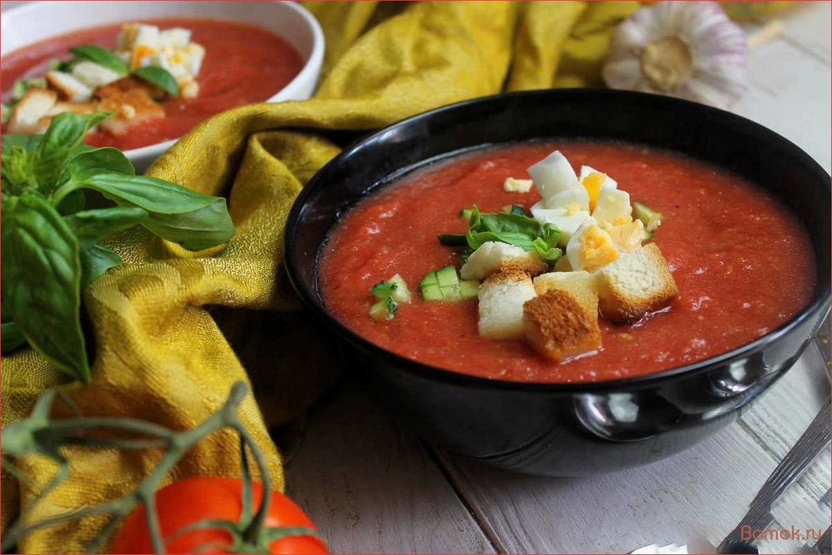 Рецепт вкусного супа из жаренных томатов с ароматным чесноком