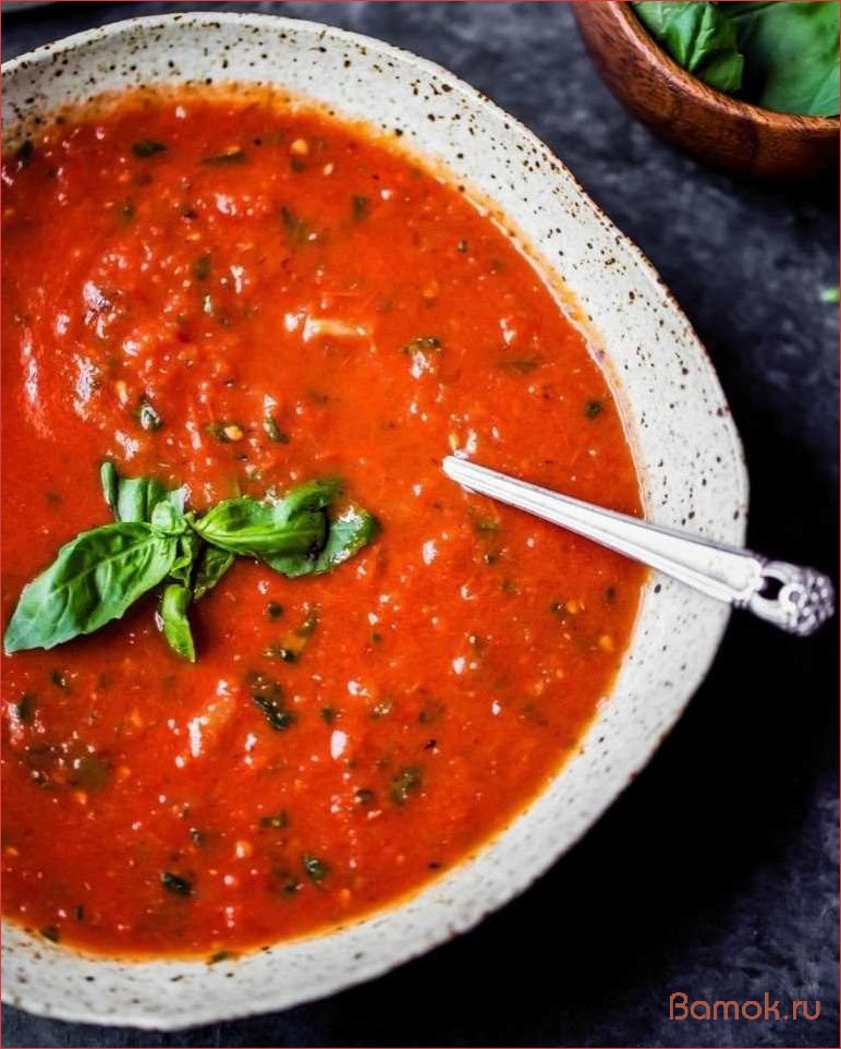 Рецепт вкусного супа из жаренных томатов с ароматным чесноком