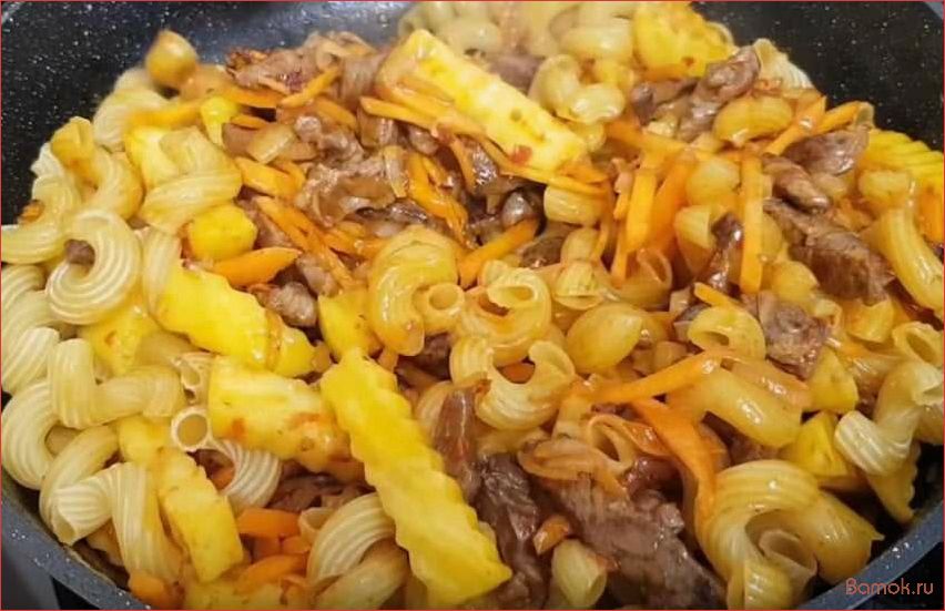 Как приготовить вкусные и сочные макароны, тушеные в сковороде — простой и быстрый рецепт