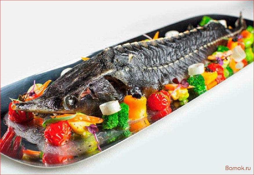 Осетрина запеченная в духовке — нежное мясо рыбы с хрустящей корочкой и ароматными специями
