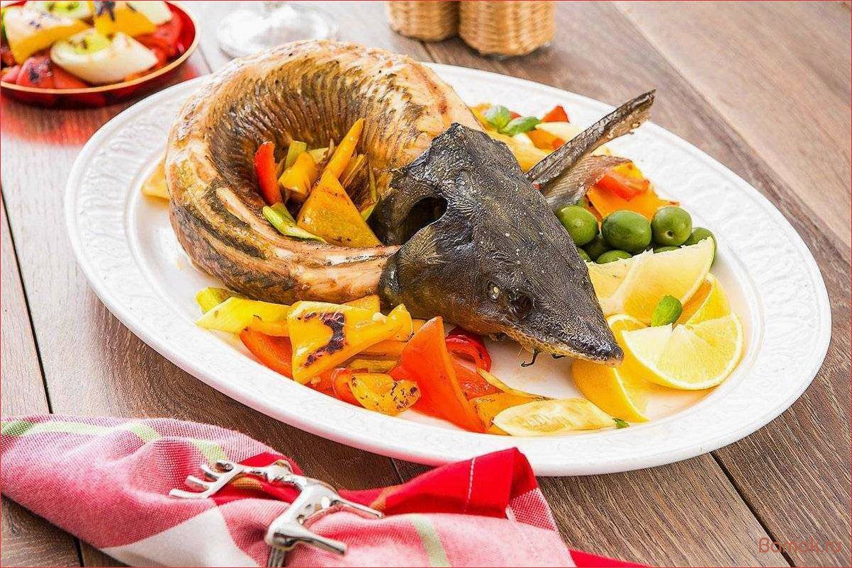 Осетрина запеченная в духовке — нежное мясо рыбы с хрустящей корочкой и ароматными специями