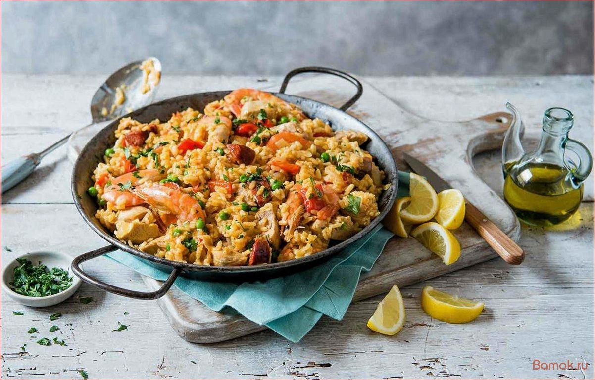 Классическая паэлья с изысканными морепродуктами — идеальное блюдо для настоящих гурманов