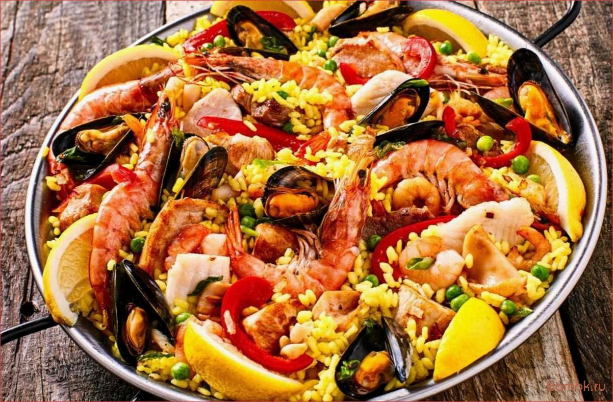 Классическая паэлья с изысканными морепродуктами — идеальное блюдо для настоящих гурманов
