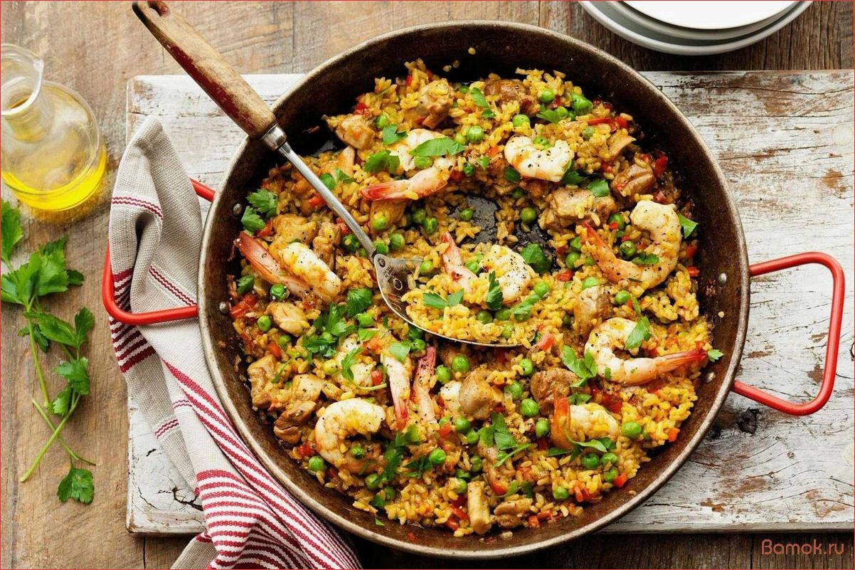 Классическая паэлья с изысканными морепродуктами — идеальное блюдо для настоящих гурманов