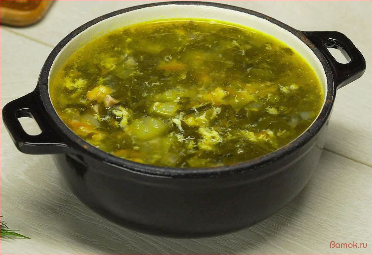 (щавелевый, рецепт, приготовления, супа, свежего) Щавелевый суп — рецепт приготовления супа из свежего щавеля с картофелем и яйцом