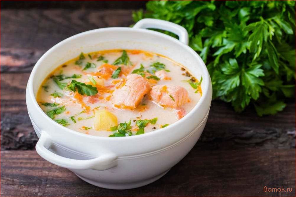 (сливочный, лососем, креветками, рецепт, фото) Сливочный суп с лососем и креветками — рецепт с фото и пошаговым приготовлением