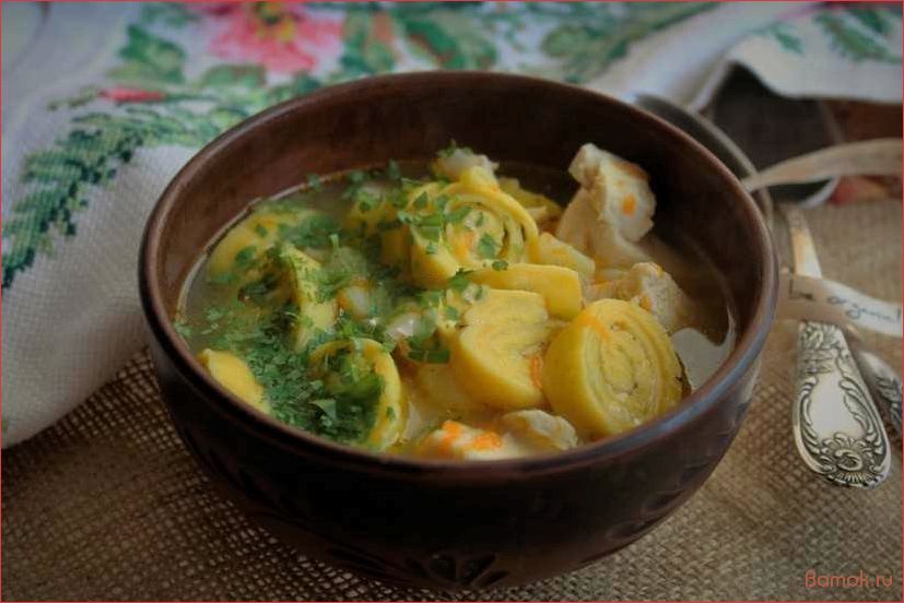 Суп с сырными рулетиками — изысканное блюдо, которое согреет вас в холодные дни