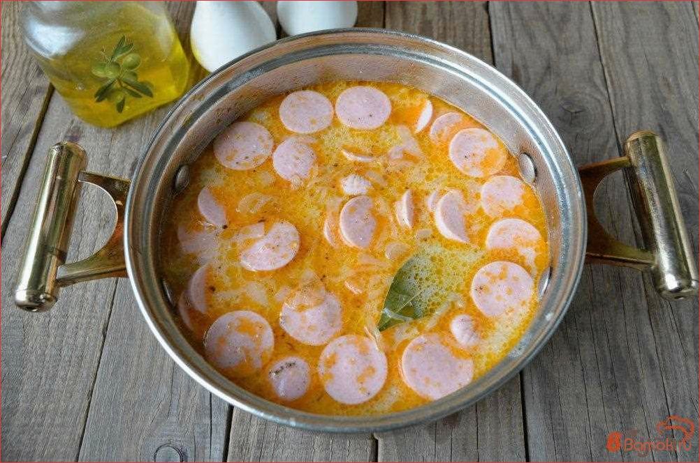 Суп с квашеной капустой и сосисками — вкусное и сытное блюдо для холодных дней