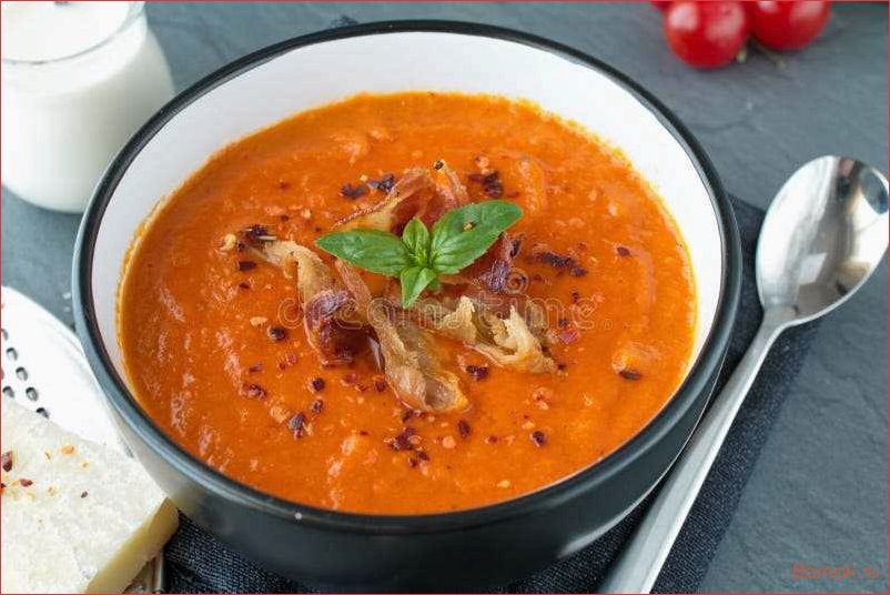 Секретный рецепт — нежнейший томатный суп из печки с ароматным базиликом, который украсит ваш стол!