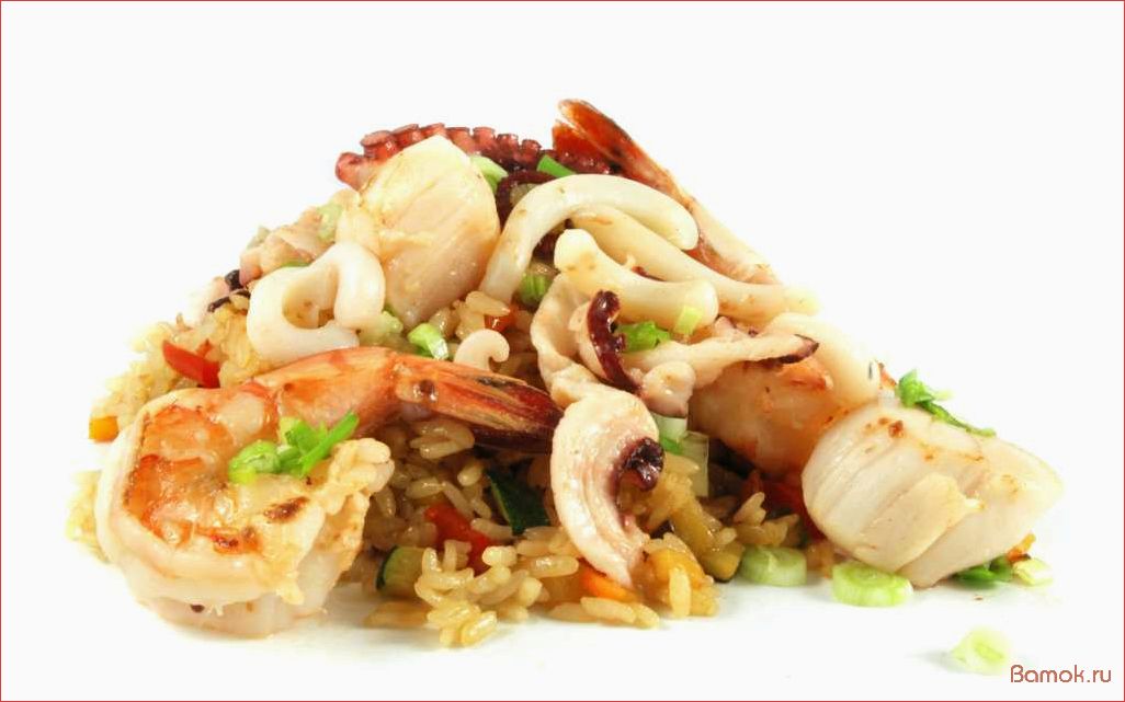 (морепродуктами, по-японски, вкусный, рецепт, ингредиентами) Рис с морепродуктами по-японски — вкусный рецепт с ингредиентами и пошаговой инструкцией