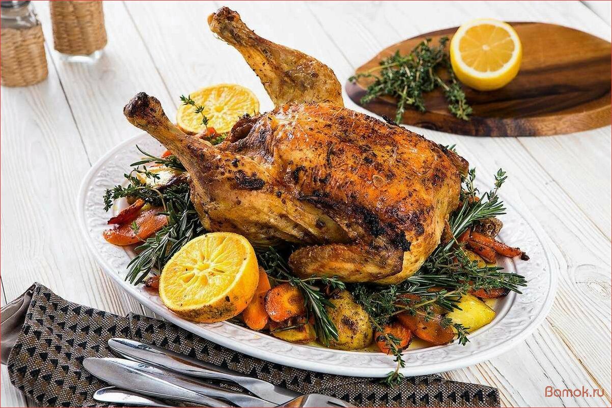 Утка запеченная с апельсинами — рецепт приготовления сочного и ароматного блюда