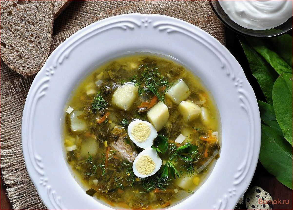 (щавелевый, борщ, вкусное, полезное, блюдо) Щавелевый борщ — вкусное и полезное блюдо для всей семьи